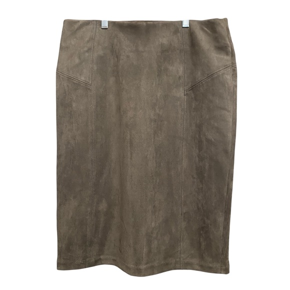 Marc New York  Brown Suede Skirt M - Picture 1 of 4